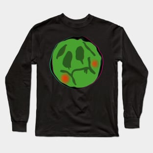 Ew Sick Emoji Green Long Sleeve T-Shirt